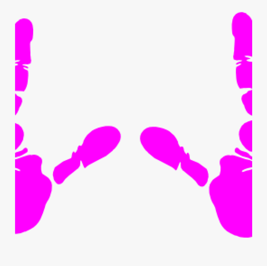 Handprint Clipart Fushsia Hand Print Clipart Clipart - Left And Right Hand Clipart, Transparent Clipart