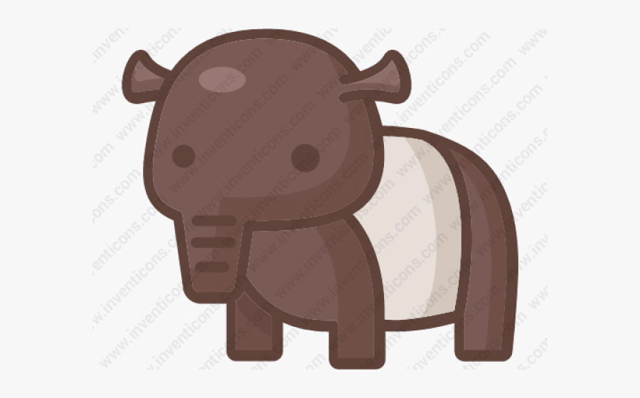 Brown Clipart Tapir - Cartoon, Transparent Clipart