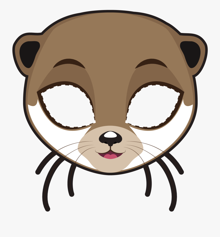 Otter Clipart Head - Mascara De Nutria, Transparent Clipart
