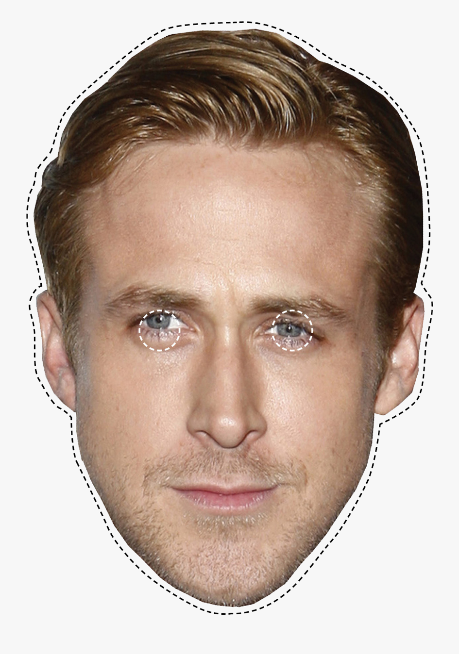 Ryan Gosling Celebrity Mask - Ryan Gosling Transparent Background, Transparent Clipart