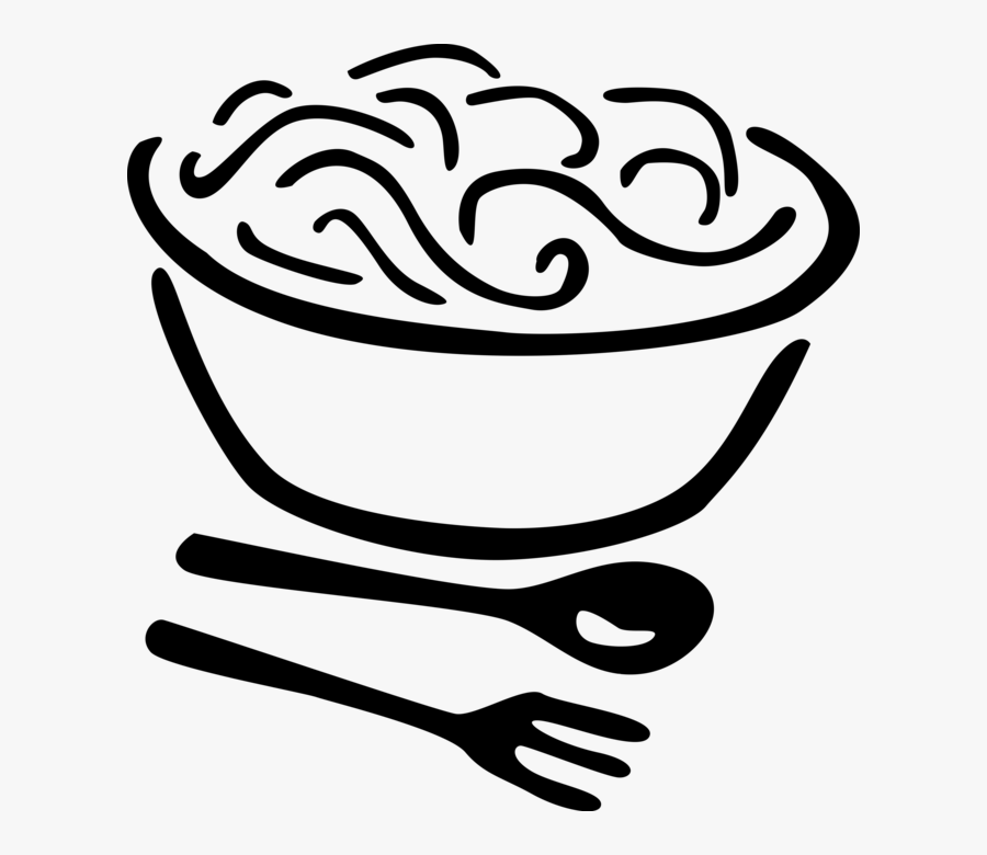 Vector Illustration Of Flour And Egg Unleavened Dough - Macarrao Preto E Branco Png, Transparent Clipart