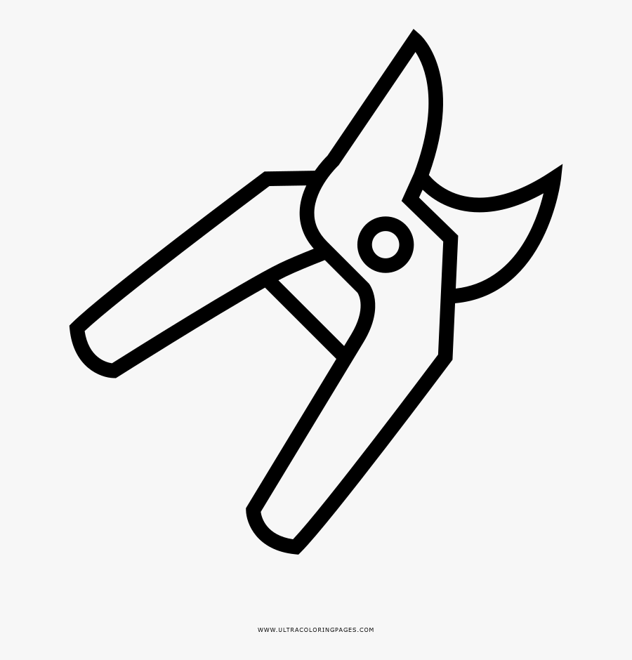Shears Coloring Page - Cartoon, Transparent Clipart