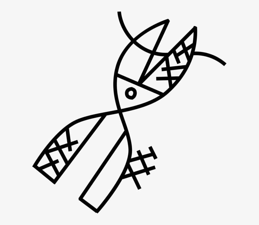 Vector Illustration Of Pruning Shears Hand Tool Used - Line Art, Transparent Clipart