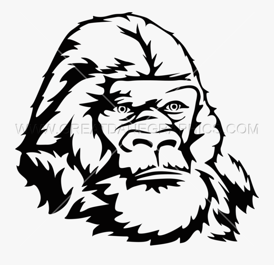 Cliparts For Free Download Gorilla Clipart Line And - Gorilla Black And White Logo Png, Transparent Clipart