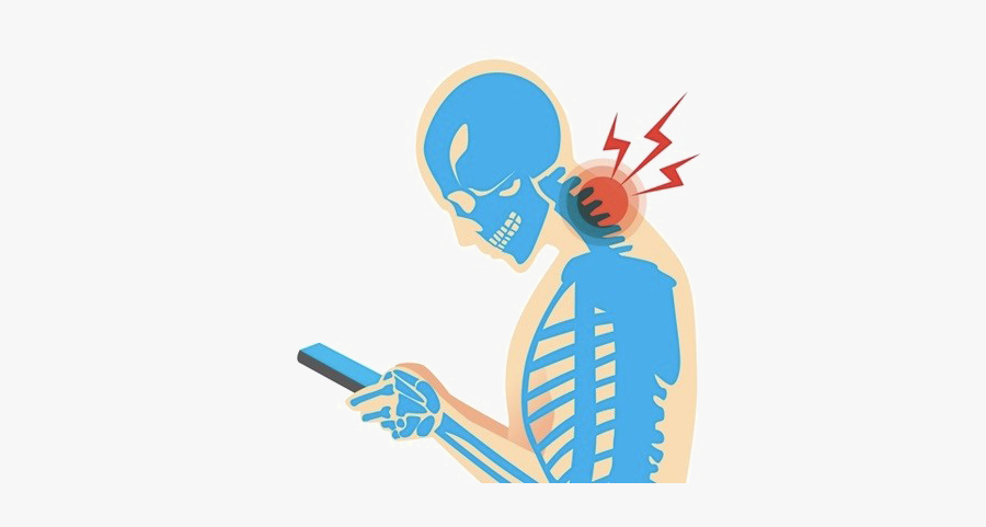 Pain In The Neck Picture - Technology Effect On Body, Transparent Clipart
