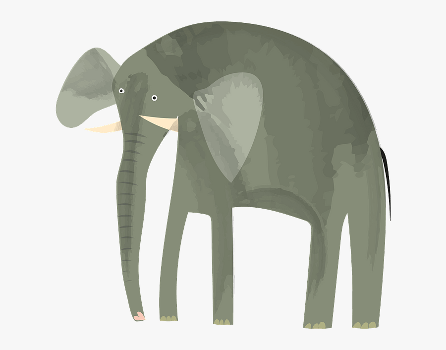 Indian Elephant, Transparent Clipart