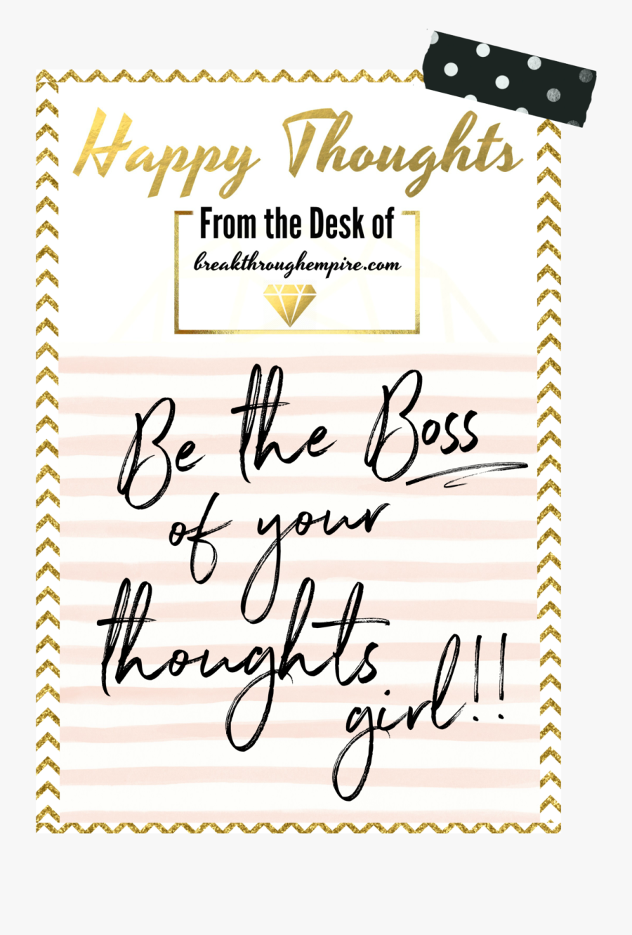 Clip Art Be A Boss Quotes - Handwriting, Transparent Clipart