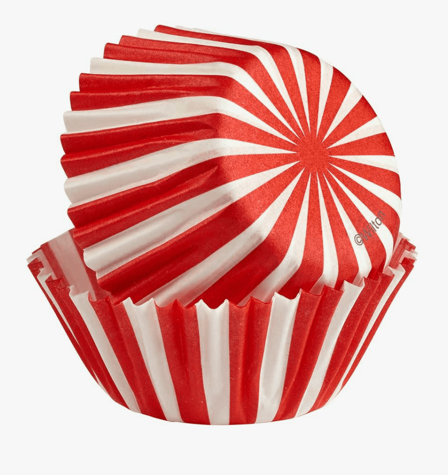 Baking Cups Mini Cupcakes North Pole Red & White Stripe - 415 1981 Wilton, Transparent Clipart
