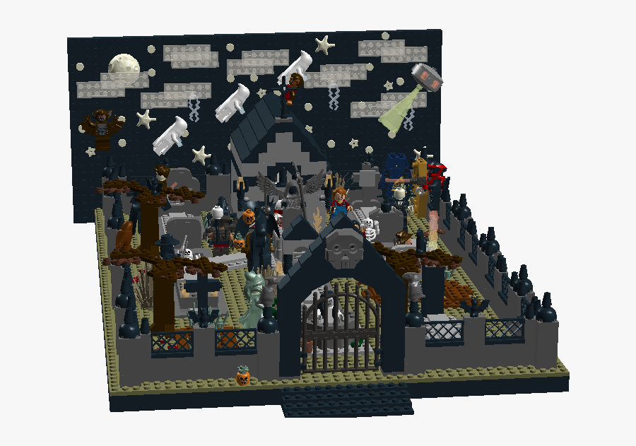 Ldd Moc Modular Halloween - Lego Halloween Cemetery Moc, Transparent Clipart