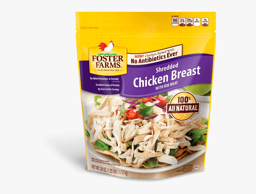 Shredded Chicken Breast - Foster Farms Frozen Orange Chicken, Transparent Clipart