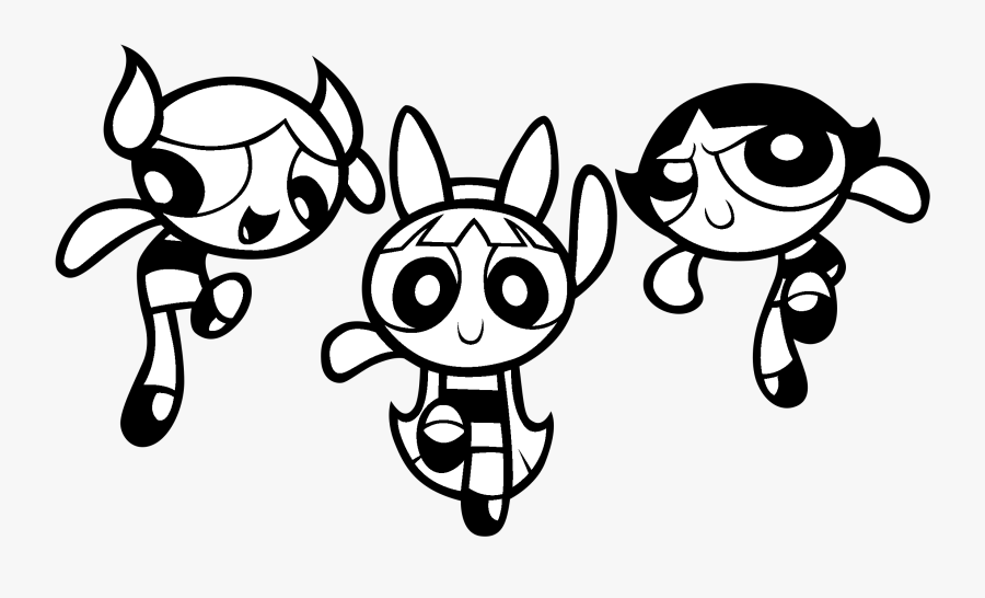 Powerpuff Girls Logo , Transparent Cartoons - Colouring Pages Power Puff Girls, Transparent Clipart