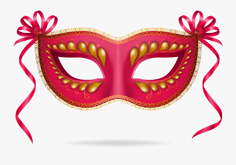 Clip Art Mask Ball Computer File - Pink Mask Designs, Transparent Clipart