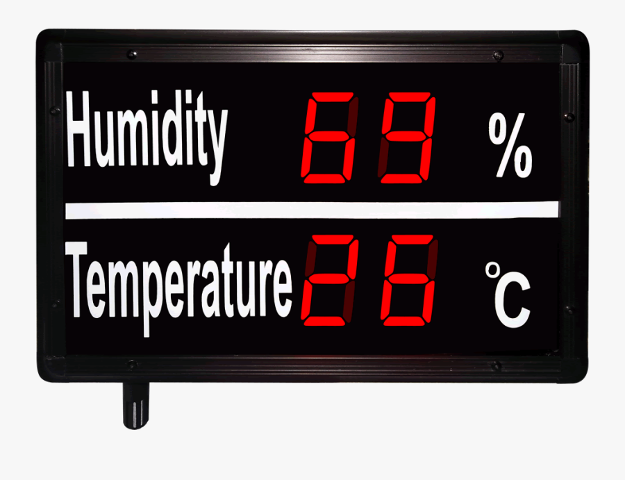 Humidity Clipart Temperature Gauge - Digital Temperature And Humidity Display, Transparent Clipart