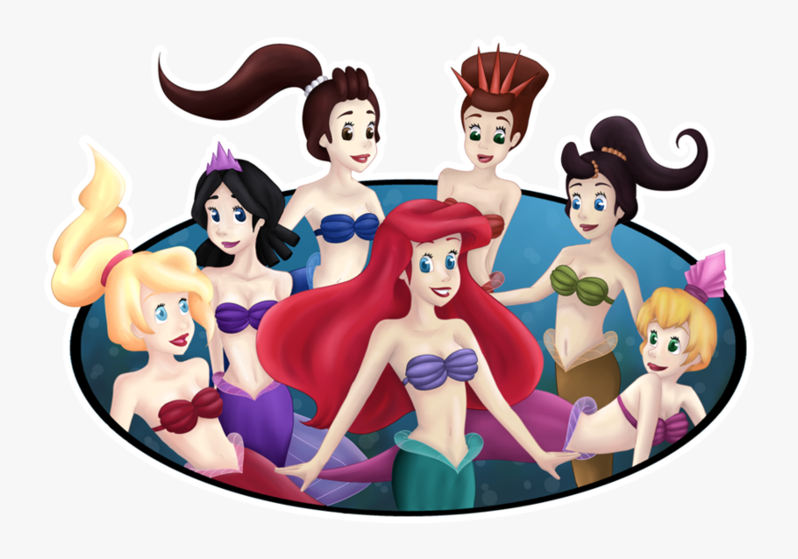 Arielu0027s Sisters By Tinach - Ariel And Sisters Anime, Transparent Clipart