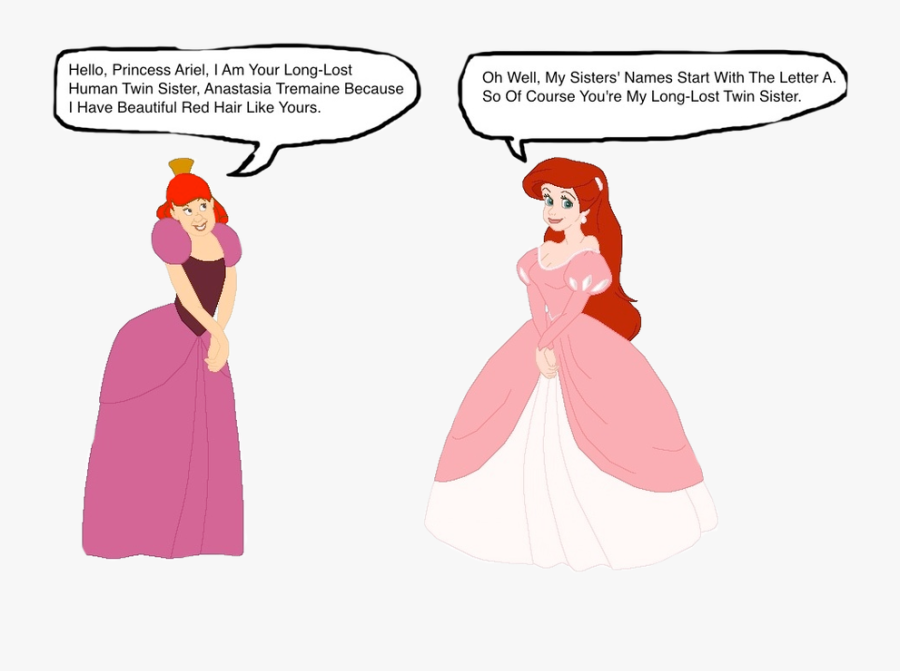 Twins Clipart Twin Sisters - Human Ariel Little Mermaid, Transparent Clipart