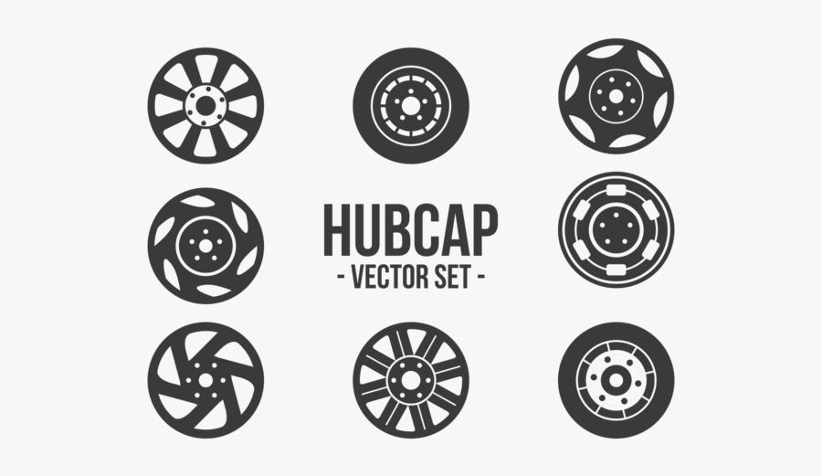Hubcap Icons Vector - Transparent Tire Icon Set, Transparent Clipart