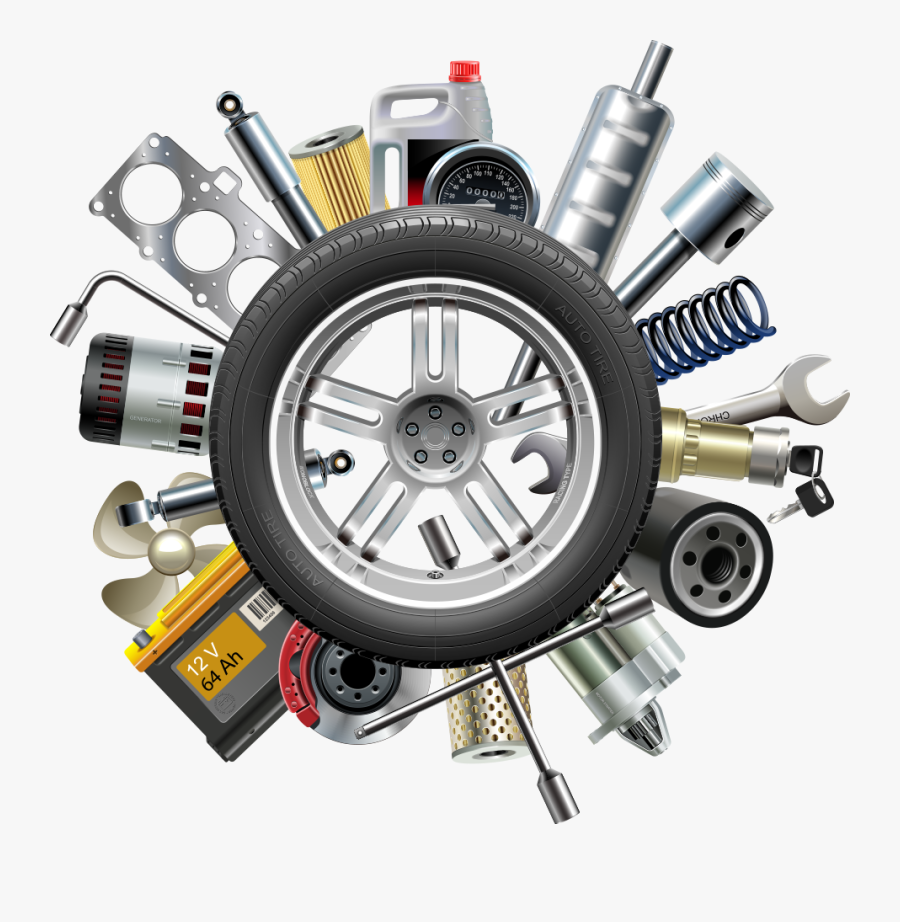 Tire Service Jeep Car Parts Vector Motor Clipart - Metal Scraps Png, Transparent Clipart