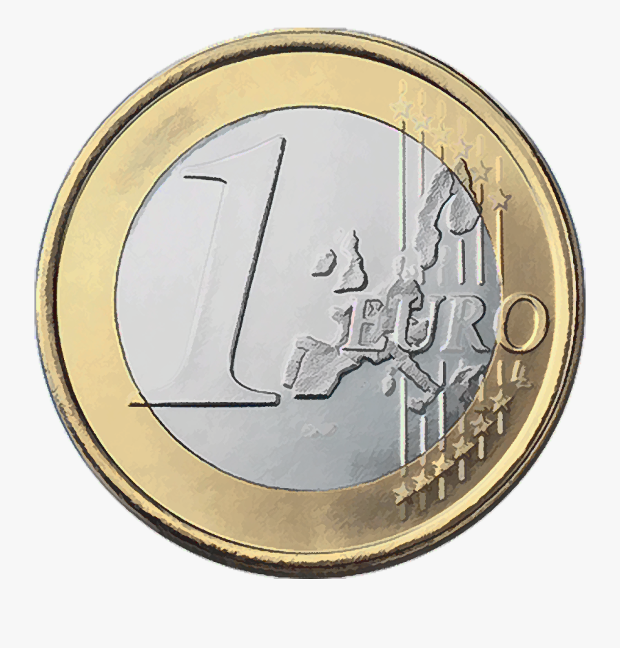 1 Euro Coin - 1 Euro Coin Png, Transparent Clipart