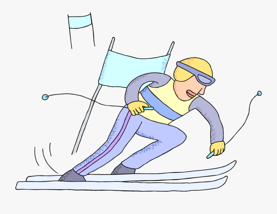 Skis Clipart Gate - Skier Stops, Transparent Clipart