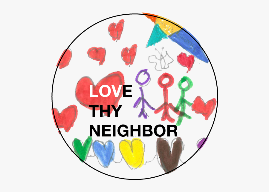 Love Thy Neighbor - Heart, Transparent Clipart