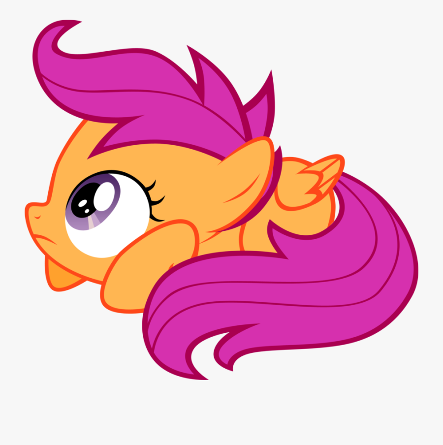 Chicken Cartoons Pictures - My Little Pony Scootaloo Scared, Transparent Clipart