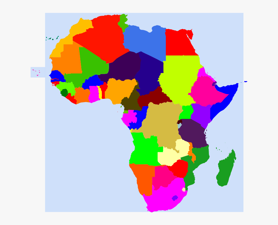 Transparent Thrift Clipart - Color Blank Map Of Africa, Transparent Clipart