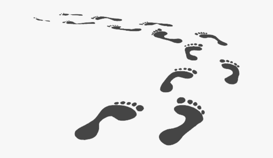#footsteps #foot #prints #grey - Footprint Clipart Black And White, Transparent Clipart
