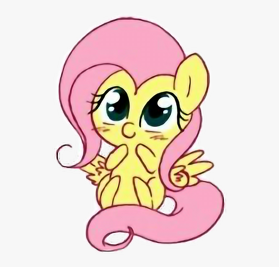 #fluttershy #pony #kawaii #chibi #pony #mlp #mylittlepony - Cartoon, Transparent Clipart