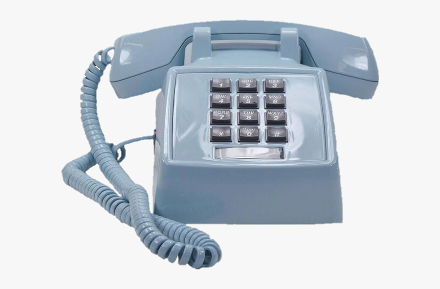 #objects #telefone #blue #object #aesthetic - Telephone, Transparent Clipart