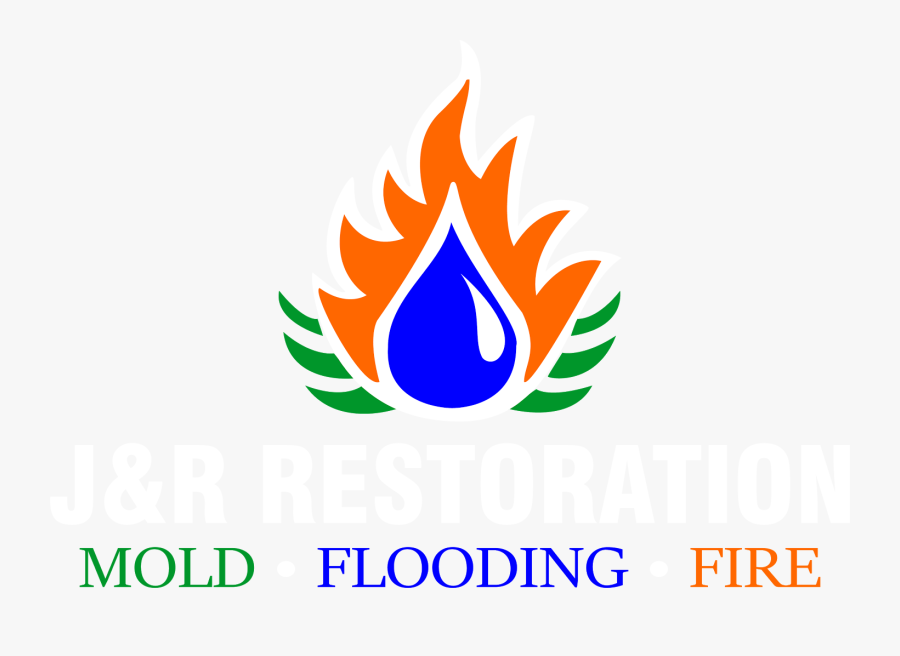 J&r Restoration - Fire And Flood Restoration Logo, Transparent Clipart