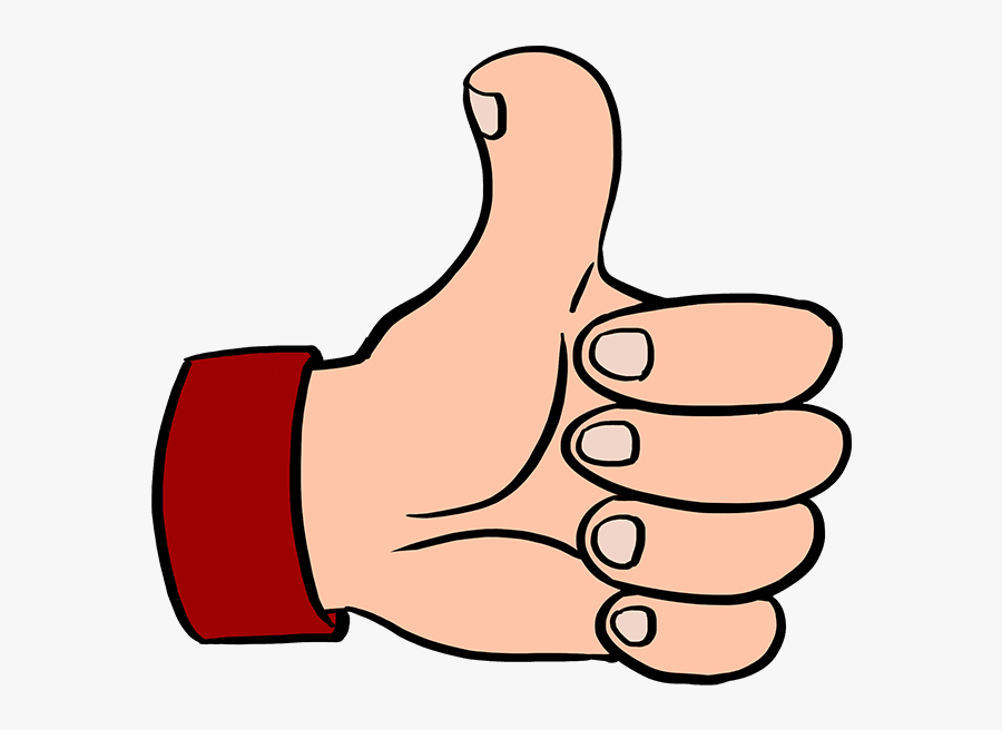 How To Draw Thumbs Up Sign - Easy Thumbs Up Drawing, Transparent Clipart