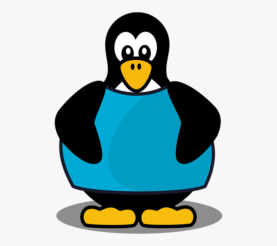 Penguin, Bird, Cartoon Penguin, Antarctic Bird - Penguin Wearing A Shirt, Transparent Clipart
