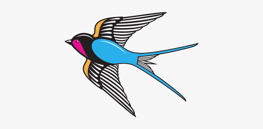 Swallow Colored Clip Art - Swallow Bird Clipart, Transparent Clipart