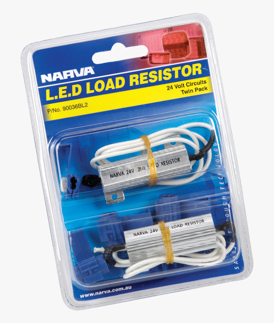 Transparent 9 Volt Battery Clipart - Narva Led Load Resistor, Transparent Clipart