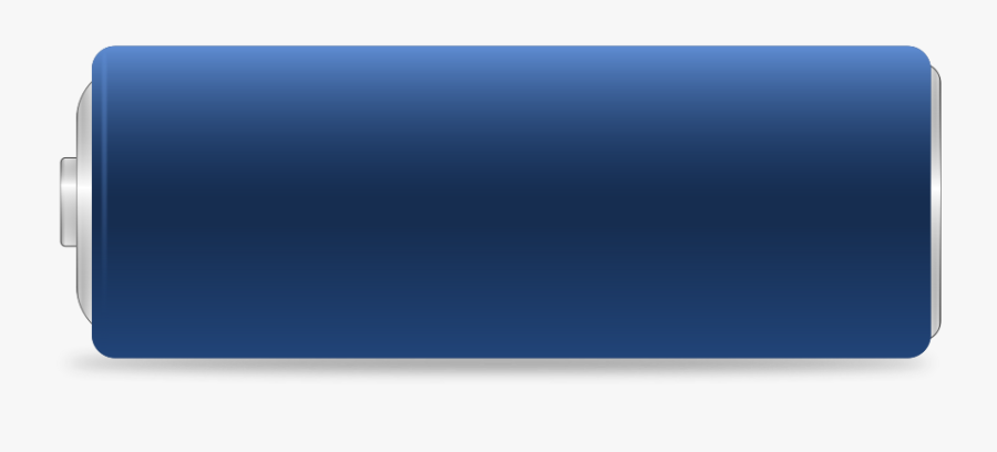 Cylinder Battery Large 900pixel Clipart, Cylinder Battery - Cobalt Blue, Transparent Clipart