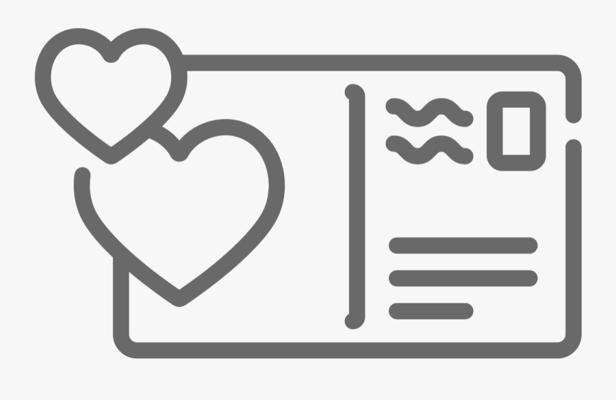 Pigeonly Postcard Icon - Heart, Transparent Clipart