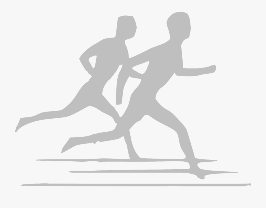 Runners Silhouette Isolated Free Photo - Athletics Clipart Black And White, Transparent Clipart