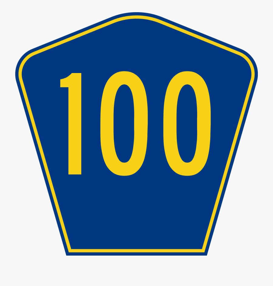 100 Number Png File - Traffic Sign, Transparent Clipart
