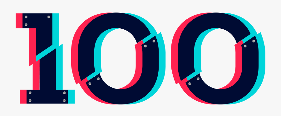 100 Number Png - 100 Number Design, Transparent Clipart