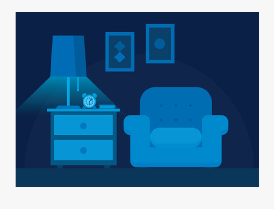 Drawing Clipart Night Time Activity - Club Chair, Transparent Clipart