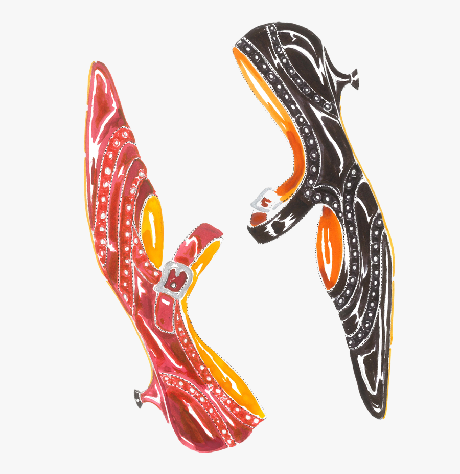A Sketch Of Two Scota ‘mary-jane’ Shoes - Illustration, Transparent Clipart