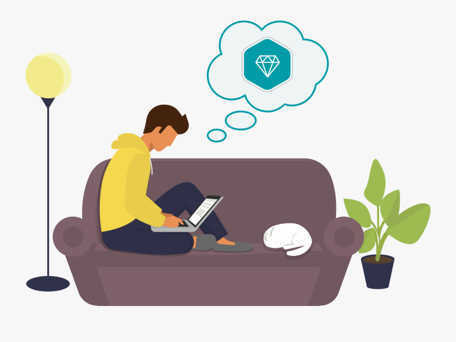 Cartoon Man Sitting With Cat , Transparent Cartoons - Swift Programming Opensource Transparent, Transparent Clipart