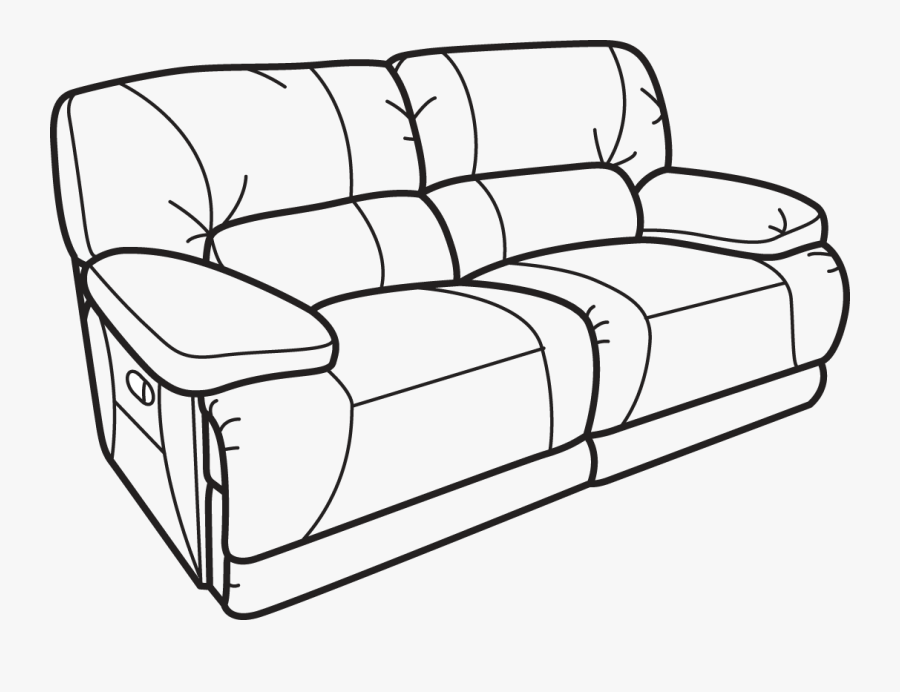 Collection Of Free Chair Drawing Recliner Download - Studio Couch, Transparent Clipart