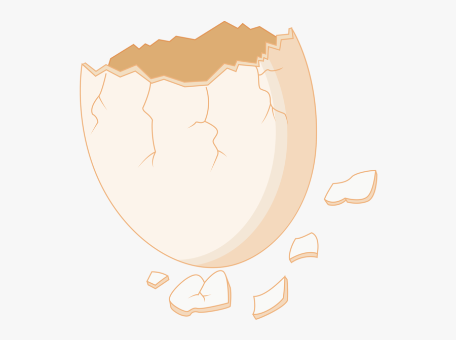 Broken Egg Shell Clipart - Vetor Dinossauro Baby Png, Transparent Clipart
