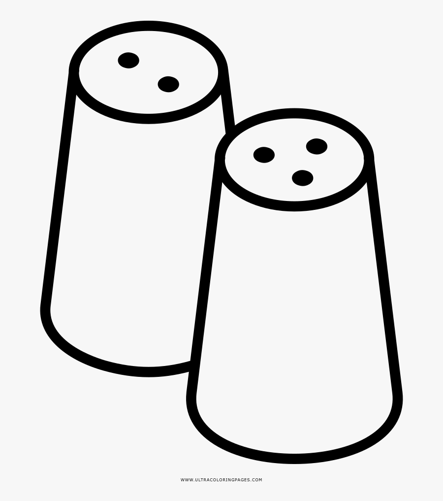 Transparent Pepper Shaker Clipart - Salt And Pepper Coloring Pages, Transparent Clipart