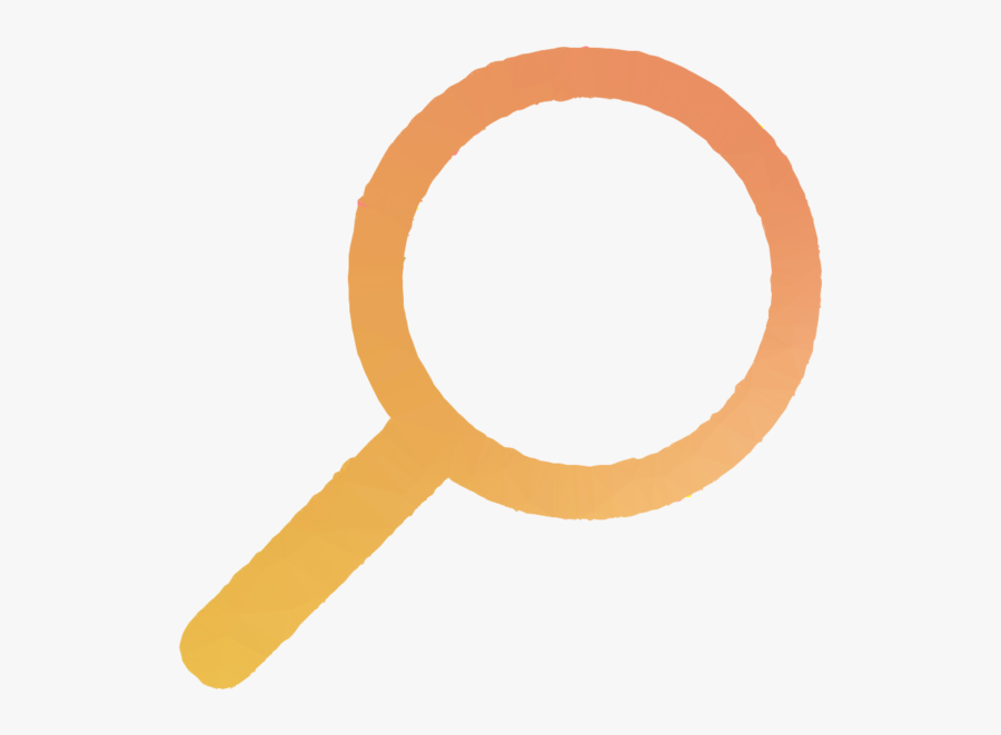 Magnifying Glass Clipart Orange - Circle, Transparent Clipart