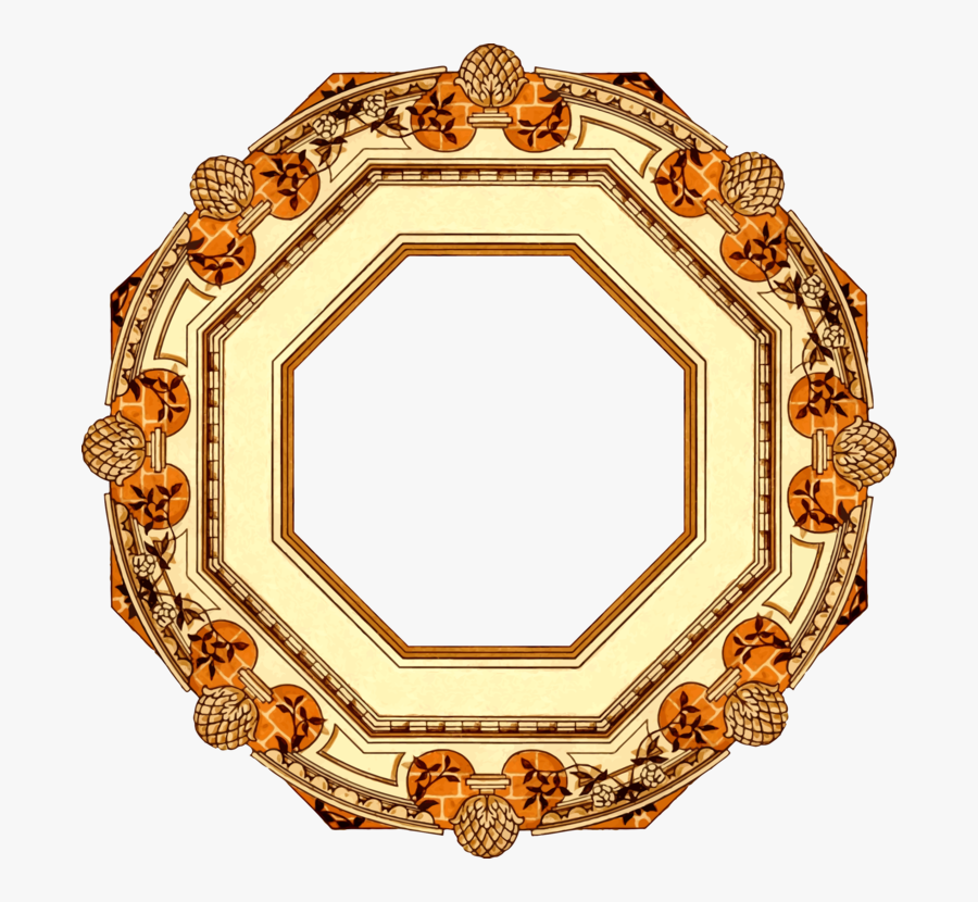 Picture Frame,circle,gold - Circle, Transparent Clipart