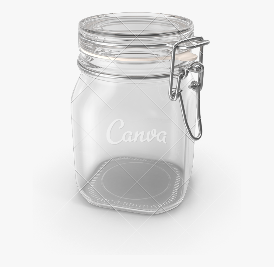 Clip Art Hinged Mason Jars - Lid, Transparent Clipart