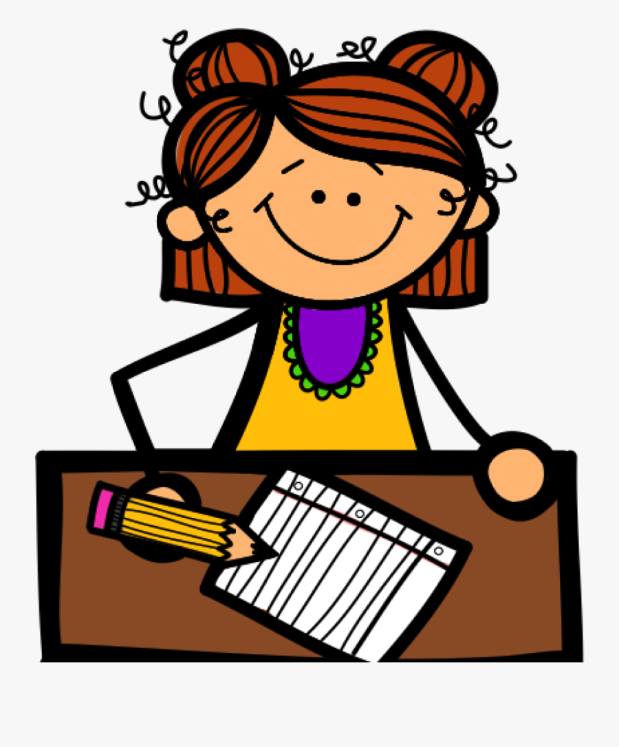 Transparent Student Clipart Png - Girl Writing Clipart, Transparent Clipart