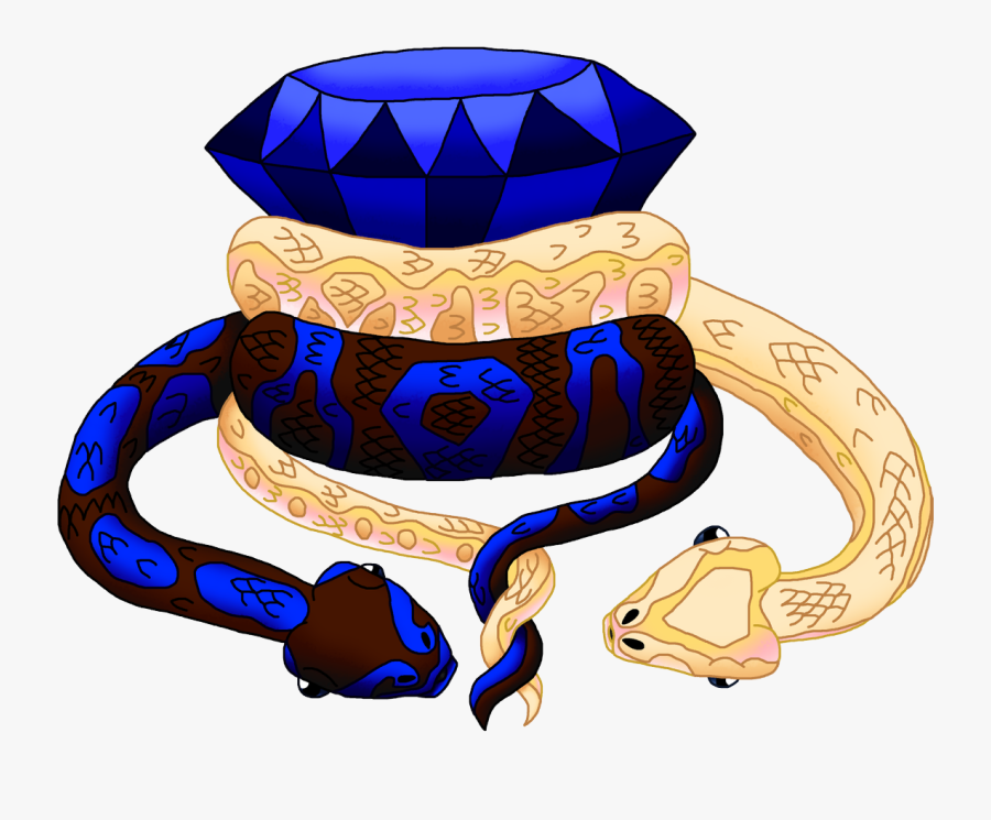 Snake On A Diamond Artwork, Transparent Clipart